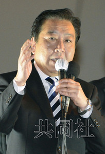 野田街頭演說謀求增稅理解安倍稱將推進防災