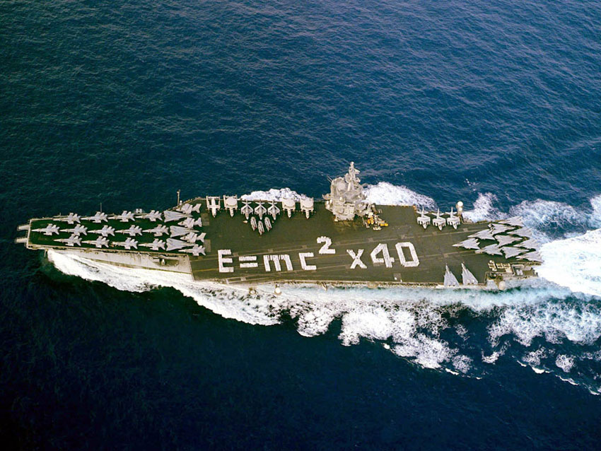 美國海軍 “企業(yè)”號核動(dòng)力航母俯視圖