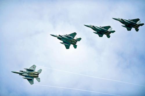 日航空自衛隊F-15戰機已多次攔截中國飛機。圖為去年6月，日方F-15在美國參加作戰演習。