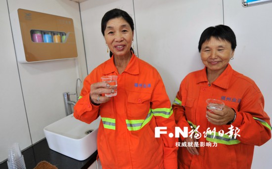 福州：100個環衛工人休息室裝上凈水器