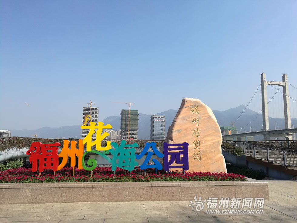“福州藍”下,福州公園成金色花海